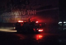 3 Jam Sebelum Upacara HUT Ke-78 TNI di Kalsel, Lapangan Murdjani Banjarbaru Disemprot Air