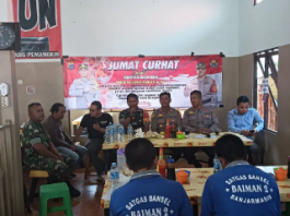Polsek Banjarmasin Selatan Gelar Jumat Curhat di Bakso Atun Komplek 10 Kelayan B