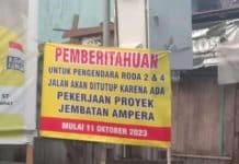 Jembatan Ampera Arah Kubah Basirih Ditutup, Peziarah Cari Jalan Alternatif