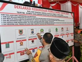 Polda Kalsel Deklarasikan 5 Poin Kebangsaan Pemilu Damai 2024