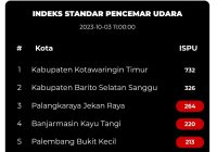 Banjarmasin dan Banjarbaru Lepas dari Kategori Udara Terburuk di Indonesia