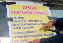 Dituding Arogan Warga Desa Gunung Raja Tanah Laut Minta Kades Dicopot