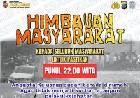 Himbauan Ditlantas Polda Kalsel Agar Warga Jam 10 Malam Sudah Berada di Rumah