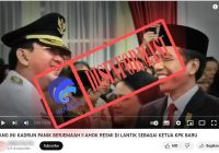 Ahok Dilantik Presiden Jokowi Jadi Ketua KPK, Hoaks