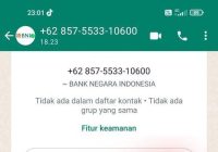 Waspada Rekening Jebol, BNI Tegaskan Tak Kirim Pesan Whatsapp ke Nasabah