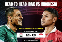 Head to Head Indonesia vs Irak, Pernah 11 Kali Bertemu