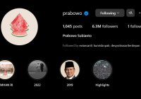 Dukung Palestina, Prabowo Ganti Foto Profil Instagram dengan Gambar Semangka