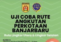 Dishub Banjarbaru Ujicoba Angkutan Perkotaan Rute Lingkar Utara dan Lingkar Selatan