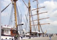KRI Dewaruci Bersandar di Pelabuhan Trisakti Banjarmasin