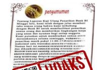 Waspada Iming-Iming Keuntungan Berlipat Investasi di Bank Indonesia