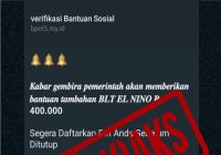 Waspada Pesan Whatsapp Pendaftaran BLT El Nino, Modus Penipuan?