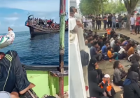 Beredar Video Nelayan Halau Kapal Rohingya di Tengah Laut, Kantor Gubernur Aceh Jadi Tempat Pengungsi