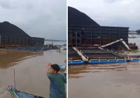 Tongkang Batu Bara Hajar Keramba Milik Warga Batola