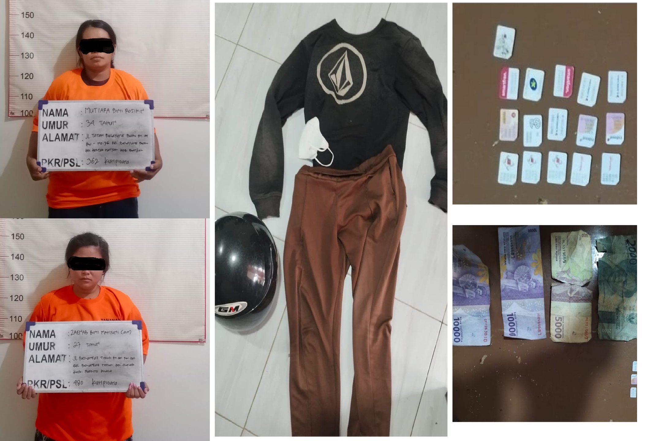 14122023_Pencuri Hp da penadahnya serta barang bukti yang diamankan Polsek Banjarmasin Timur. (wartabanjar.com - Ist. Polsek Bjm Timur)
