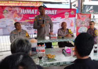 Jumat Curhat di Jalan Tembus Mantuil, Wakapolsek Banjarmasin Selatan Bagikan Nomor WA