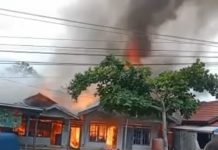 Kebakaran di Asam Asam Kabupaten Tanah Laut