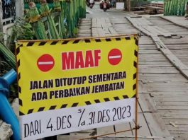 Jembatan Sultan Suriansyah di Kuin Utara Banjarmasin Ditutup Mulai Esok