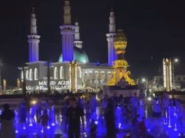 Air Mancur di Taman Giat Kota Tanjung Viral