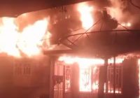 Rumah Alfi di Desa Amawang Kanan HSS Terbakar