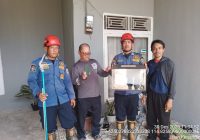 Petugas DPKP Banjar Evakuasi Ular 60 Sentimeter dari Rumah Warga di Desa Sungai Sipai