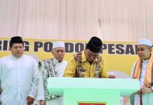 Gubernur Kalsel Resmikan Tebing Siring Pondok Pesantren Darussalam