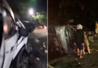 BREAKING NEWS: Toyota Fortuner Tabrakan dengan Minibus Isuzu di Km 29 Banjarbaru