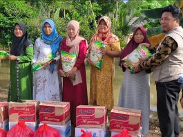Pemkab Tanah Bumbu Serahkan Bantuan untuk Korban Banjir di Desa Karang Rejo