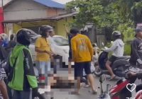 Pengendara Terkapar di Jalan Veteran Banjarmasin