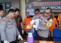 Polres Banjar Musnahkan Ratusan Gram Sabu Hasil Tangkapan dari 7 Pelaku Selama Januari 2024