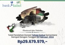 Donasi Tahap 2 UPZ Bank Kalsel untuk Palestina Terkumpul Rp 29 Juta