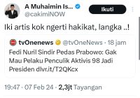 Muhaimin Komentari Pilihan Fedi Nuril Tak Pilih Prabowo-Gibran