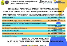 Parkir Sepeda Motor Jadi Rp 3 Ribu di Banjarmasin Berlaku 1 April