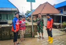 Dua Desa Tergenang di Martapura, Tim Gabungan Lakukan Monitoring
