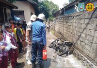 Sepeda Motor Milik Santri Terbakar di Jalan Menteri Empat Martapura