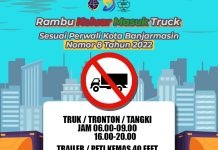 Banyak Truk Langgar Aturan Masuk Kota Banjarmasin