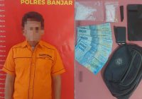 MS Diringkus Satresnarkoba Polres Banjar Bersama 1 Paket Sabu