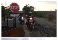 Longsor di Jalan Km 171 Satui Makin Memprihatinkan, Warga Tetap Melintas