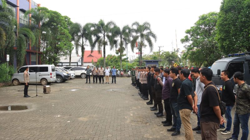 03032024_Jajaran Polres Tabalong menggelar apel pengamanan rapat pleno terbuka KPU setempat, Minggu 3 Maret 2024. (wartabanjar.com - Ist. Humas)