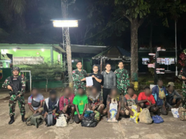 Hendak Jual Emas, 10 Pelintas Lewat Jalur Tikus di Perbatasan RI-PNG Diamankan