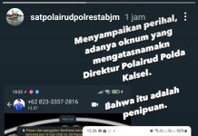 Waspada Modus Penipuan Mengatasnamakan Direktur Polairud Polda Kalsel