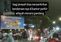 Jemaah Haul Guru Zuhdi Membludak, Jalan Jenderal Sudirman Ditutup