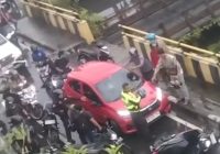 Data Kendaraan Brio Merah Nekat Tabrak Polisi di Jalan A Yani Km 4,5 Banjarmasin