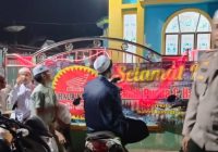 Jaga Keamanan dan Ketertiban, Personel Polsek Aranio Lakukan Pengamanan Salat Tarawih di Desa Aranio