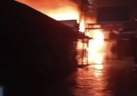 Api Berkobar di Pasar Binjai Banjarmasin