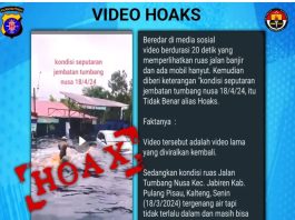 Cek Fakta Mobil Hanyut di Jalan Tumbang Nusa