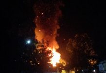 Tengah Malam Tujuh Rumah Hangus 100 Persen di Paringin