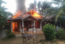 Data Korban Kebakaran di Desa Sumanggi Seberang HST, Rumah Hangus 85 Persen