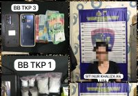 Satpolairud Polresta Banjarmasin Ringkus Pasutri Diduga Pengedar 12 Paket Sabu
