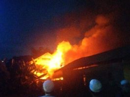 Api Berkobar di Murung Keraton Martapura Kabupaten Banjar