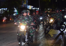 Malam-malam Dandim Naik Trail Patroli Keliling Kota Banjarmasin
